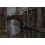 Cyril Fitzroy (Early 20th Century) Ponte Panada, Venice Watercolour Signed and dated lower right
