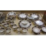 A Stanley China 'City' pattern part tea set, a transfer printed part dinner service, to include