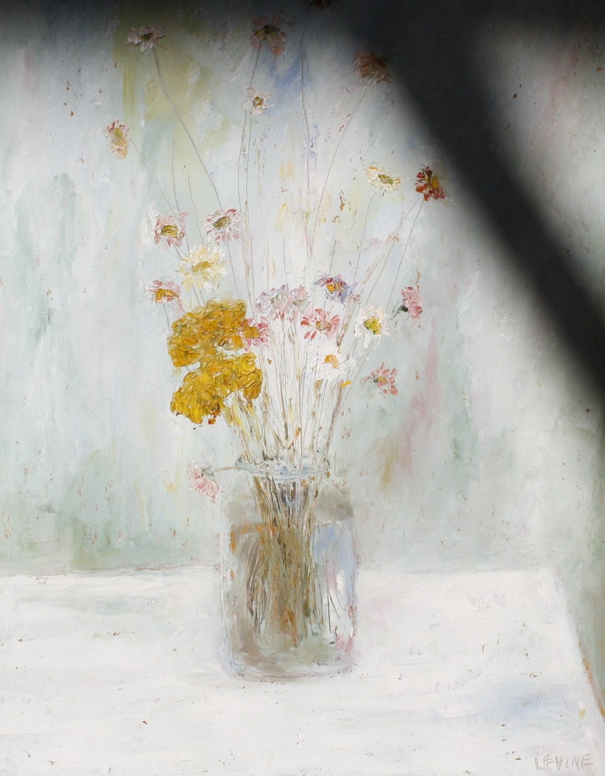 * Sylvia Levine (1911-98) Still life of flowers Oil on board Signed lower right Levine 41cm x 32cm