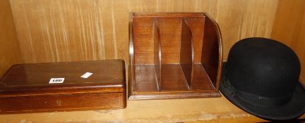 A 20th Century boxed set of counters, a letter holder and a Locke & Co. bowler hat -3