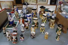 A quantity of character jugs to include Watcombe pottery, Wood & Sons, Kevin Francis ' The