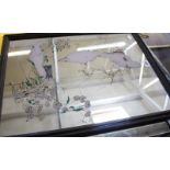 Three 20th Century decorative mirrored pictures with female figures -3