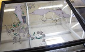 Three 20th Century decorative mirrored pictures with female figures -3