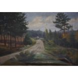 G.. Retter (20th Century) A wooded landscape Oil on canvas Signed lower right and dated 1931 66cm