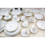 A quantity of Royal Doulton 'Berkshire' part dinner and tea service, Wedgwood 'Moss Rose' soup