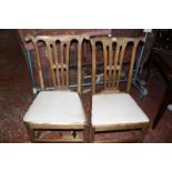 A pair of Colonial hardwood chairs in George III style, 19th century