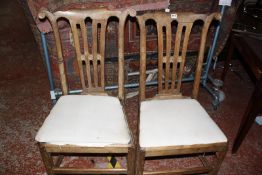 A pair of Colonial hardwood chairs in George III style, 19th century