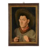 After Jan van Eyck Portrait of a man with carnation Oil on panel 46cm x 32cm