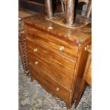 An early 19th century mahogany chest of drawers (converted from commode)Best Bid
