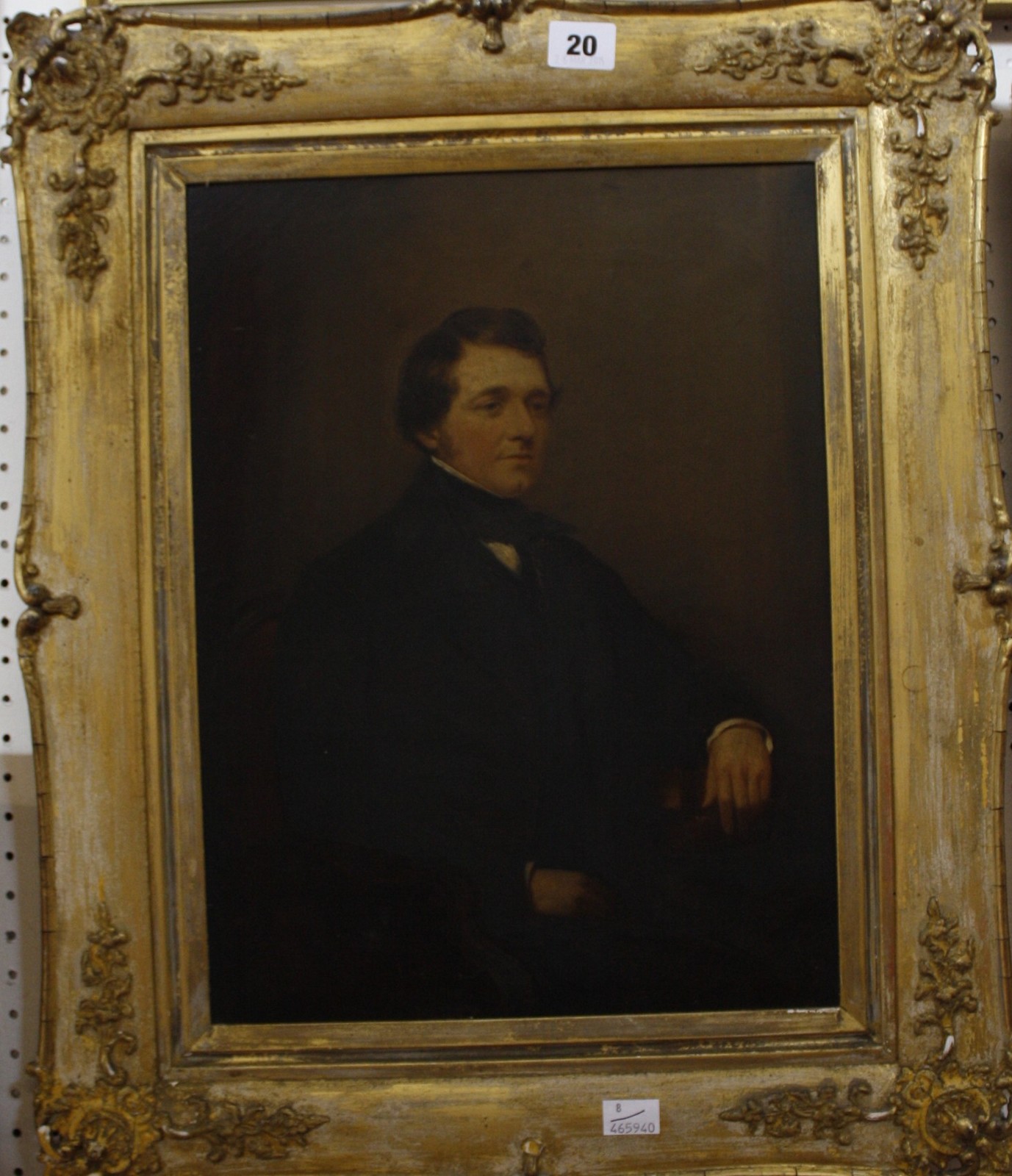 English School (19th Century) Half length portrait of a gentleman Oil on canvas Unsigned 40cm x