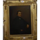 English School (19th Century) Half length portrait of a gentleman Oil on canvas Unsigned 40cm x