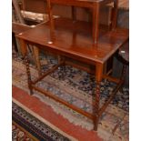 A quantity of Victorian and later furniture comprising; a mahogany centre table, a tripod table,