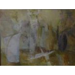 * M....C... (20th Century) Abstract still life Oil on board Initialled lower right 47cm x 61cm; 20th