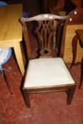 A George III mahogany side chair and an Edwardian mahogany chair