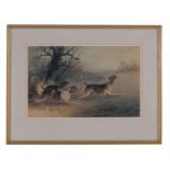 Edward Robert Smythe (1810-1899)   Four Hunting scenes  Coloured chalks on paper Each c.29 x 46 cm.