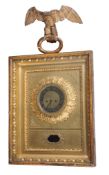 An Austrian gilt 'picture frame' wall clock, early 19th century,   the rectangular gong striking