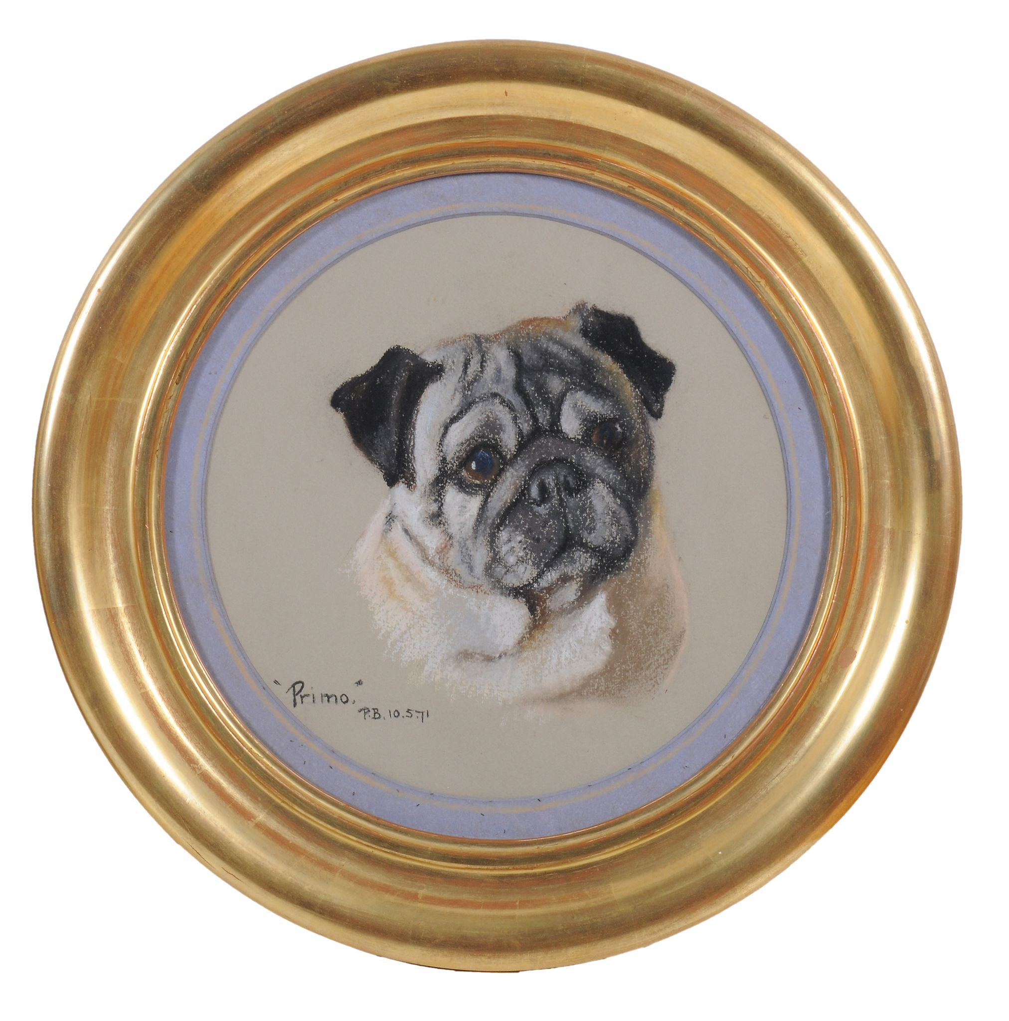 A small Meissen model of a pug  , 20th century, 4.5cm in length, blue crossed swords mark;   a - Image 2 of 10