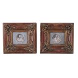 German School (mid 18th century)  Portrait miniatures of Bishop-Electors  A pair, watercolour on