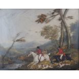 Attributed to George Henry Laporte (1799-1873) Hunting scene A framed and glazed diorama 39 x 49