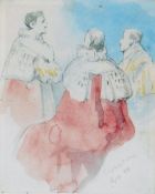 George Jones, R.A. (1786-1869)  The Coronation of George IV  Watercolour and pencil  11 x 9 cm. (4