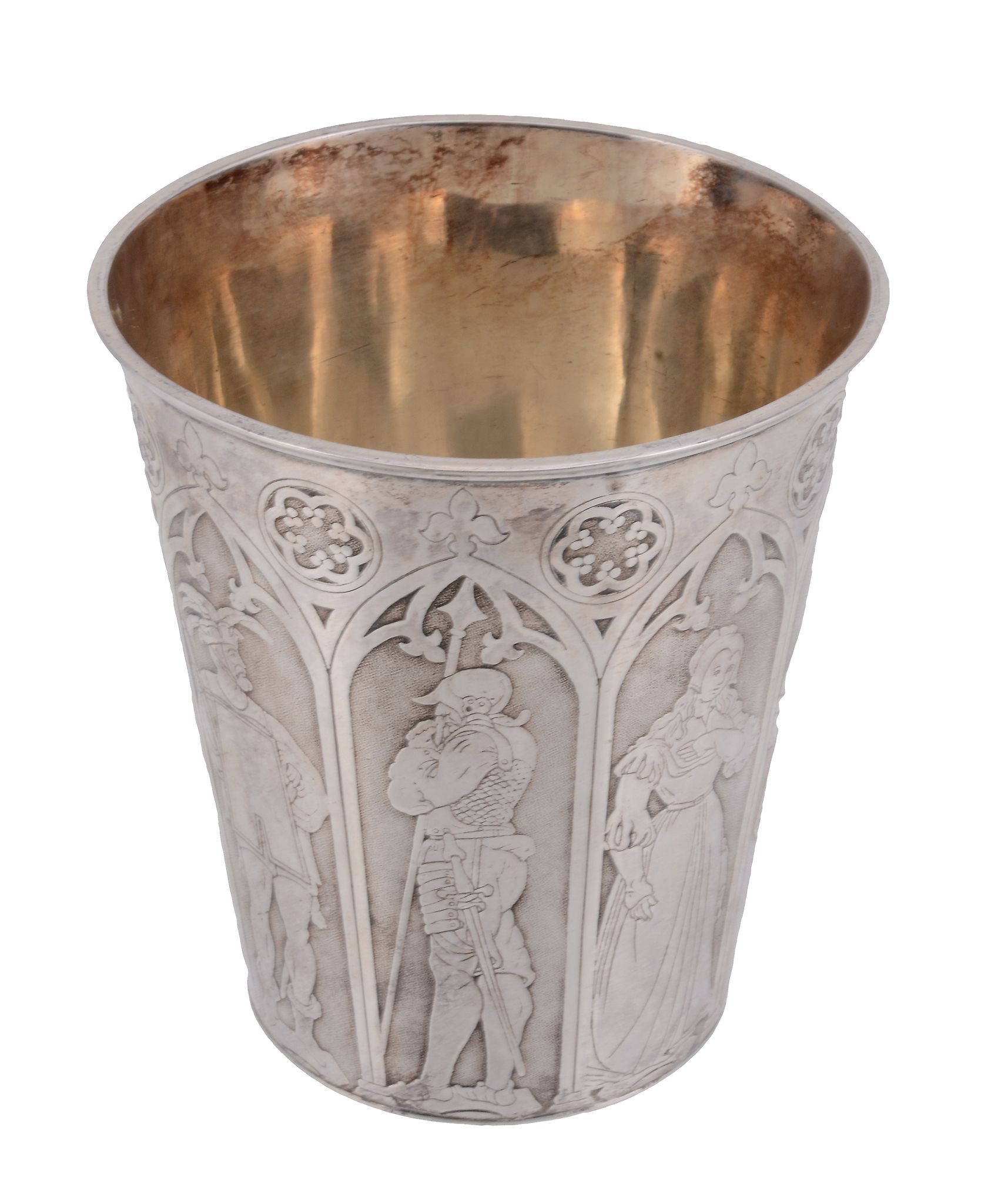 An unusual Belgian silver beaker by Wolfers Freres,   Brussels, 1831-1868 large article mark, .800