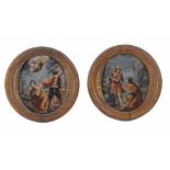 Italian School (18th century)  The Martyrdom of St. Catherine  A pair, oil on copper Each c.  15 x