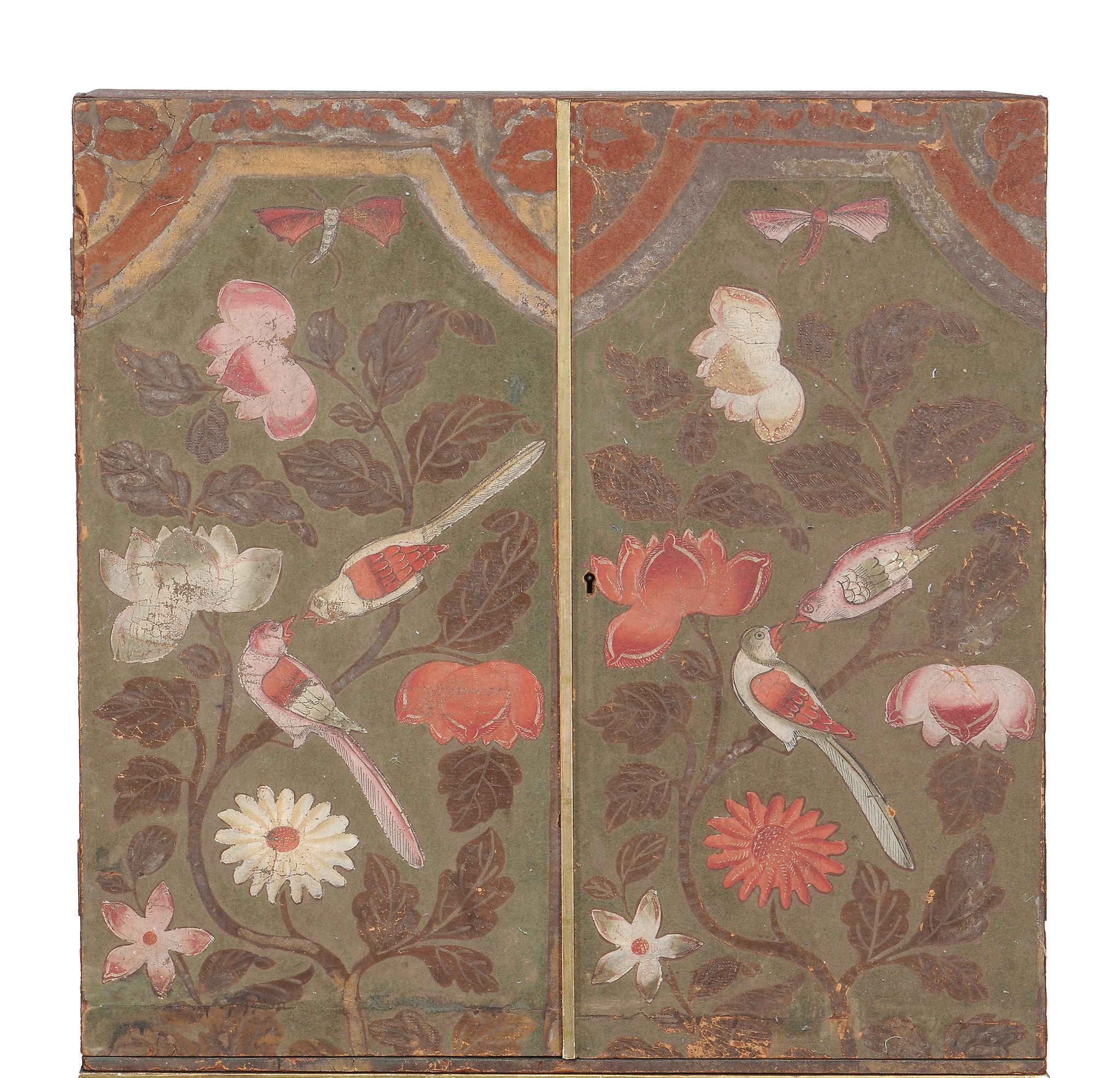 A pair of Chinoiserie cabinets on giltwood stands,   the stands 19th century , each cabinet - Image 2 of 4