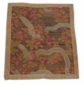 A Savonnerie rug fragment,   circa 1820,  the olive green field with horizontal boughs issuing