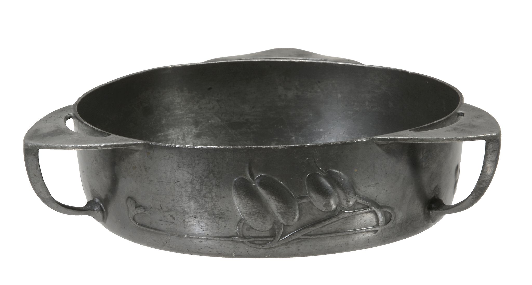 Archibald Knox for Liberty  &  Co., an Arts and Crafts pewter butter dish,   1902-05, with three - Image 2 of 2