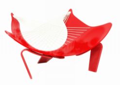 Peter Karpf (b. 1940) for Christensen  &  Larsen, a  Wing   lounge chair,   circa 1966, red