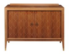 David Booth and Judith Ledeboer for Gordon Russell Ltd, a mahogany  double helix   sideboard,