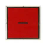 Dietmar Richard Vollmar (British, b. 1935)  Red Square Acrylic on paper 32cm x 32cm Perspex frame