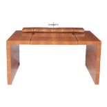Jaime Tresserra Clapes (b. 1943), a walnut Lettera desk,   with fitted drawers, sycamore lined, tan