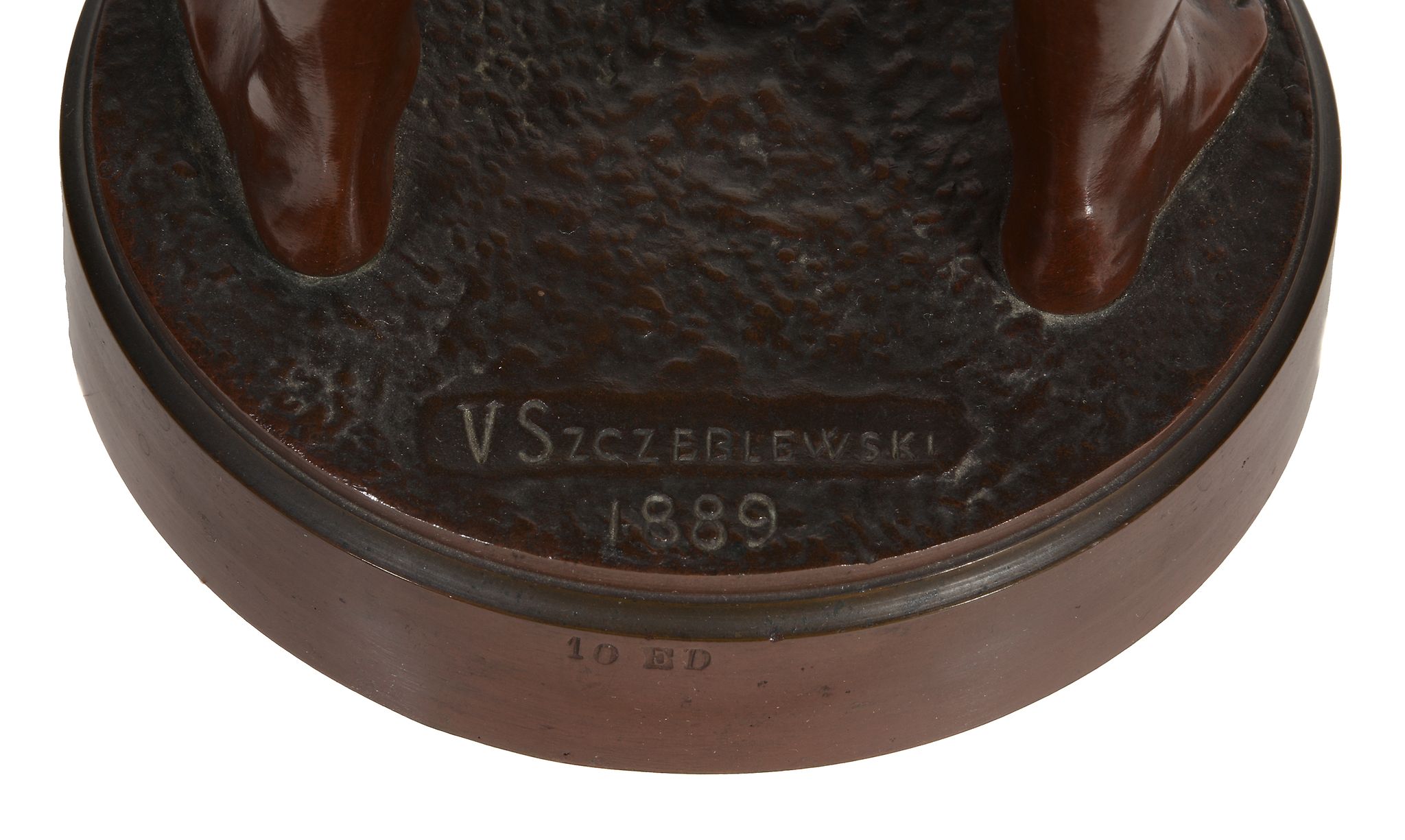 Vaclaw Bernard Szczeblewski, a bronze model of a whistling street urchin,  Mousse Siffleur  , - Image 2 of 2