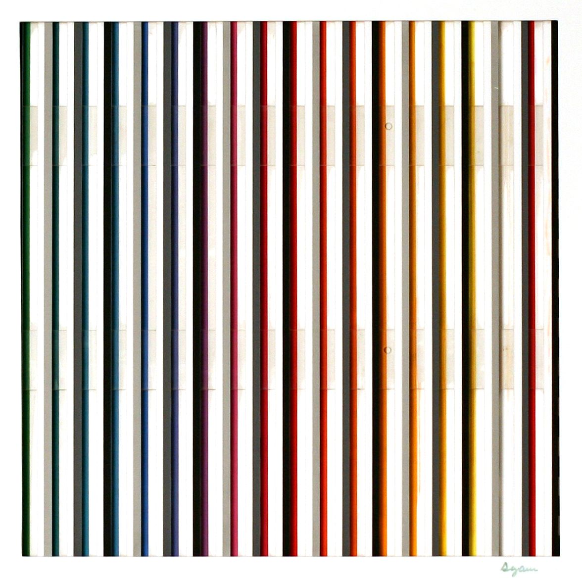 Yaacov Agam (b. 1928),  Structure Verticale Mobile  ,   plastic multiple with handcolouring in a - Image 5 of 5