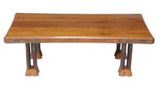 John Makepeace, OBE (b. 1939), a walnut Cluster rectangular coffee table,   with a single frieze