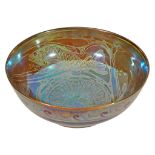 A Pilkington's Royal Lancastrian lustre bowl,   decorated by Richard Joyce, date cypher for 1911,