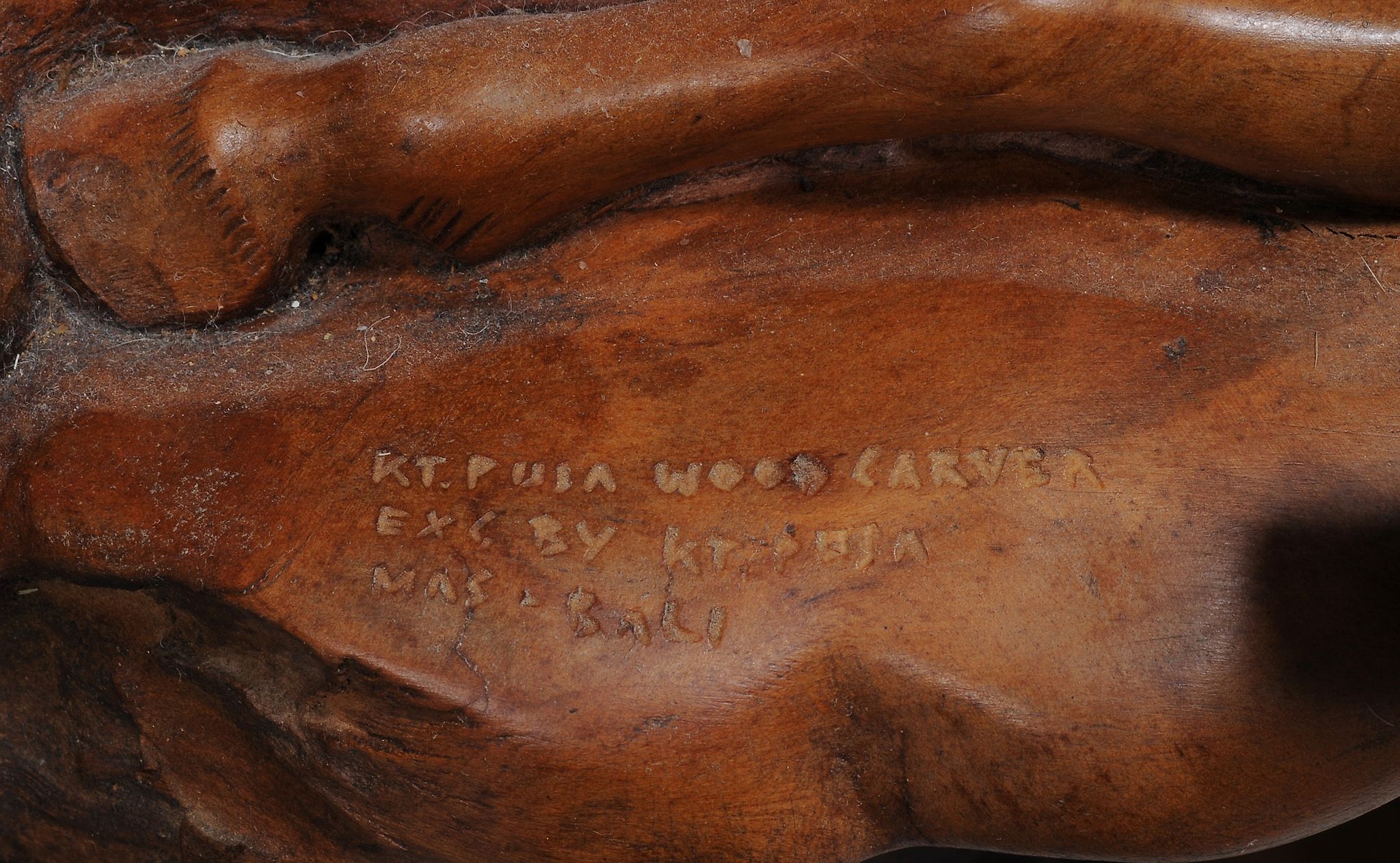 A carved and stained hardwood group of a multitude of horses,   late 20th century, 172cm high, - Image 2 of 2