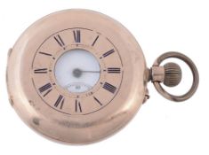 Unsigned, a 14 carat gold half hunting cased watch, circa 1920  Unsigned, a 14 carat gold half