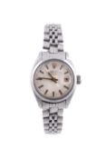Rolex, Datejust, ref.6916, a lady's stainless steel centre seconds automatic...  Rolex, Datejust,