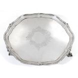 A Victorian silver shaped circular salver by Robert Harper, London1873  A Victorian silver shaped