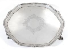 A Victorian silver shaped circular salver by Robert Harper, London1873  A Victorian silver shaped