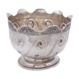 A late Victorian silver pedestal rose bowl by Charles Edwards, London 1900  A late Victorian