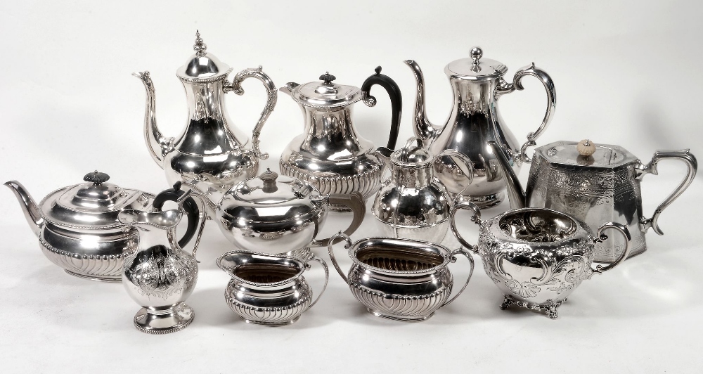 A collection of electro-plated tea and coffee wares , including  A collection of electro-plated