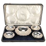 A silver five piece dish set by William Neale & Son Ltd, Birmingham 1922  A silver five piece dish
