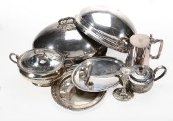 A quantity of silver plated wares, including  A quantity of silver plated wares,   including: an