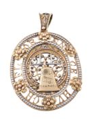 An Arts and Crafts oval commemorative pendant , circa 1900 An Arts and Crafts oval commemorative