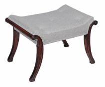 A Regency mahogany framed dressing stool , circa 1815  A Regency mahogany framed dressing stool  ,