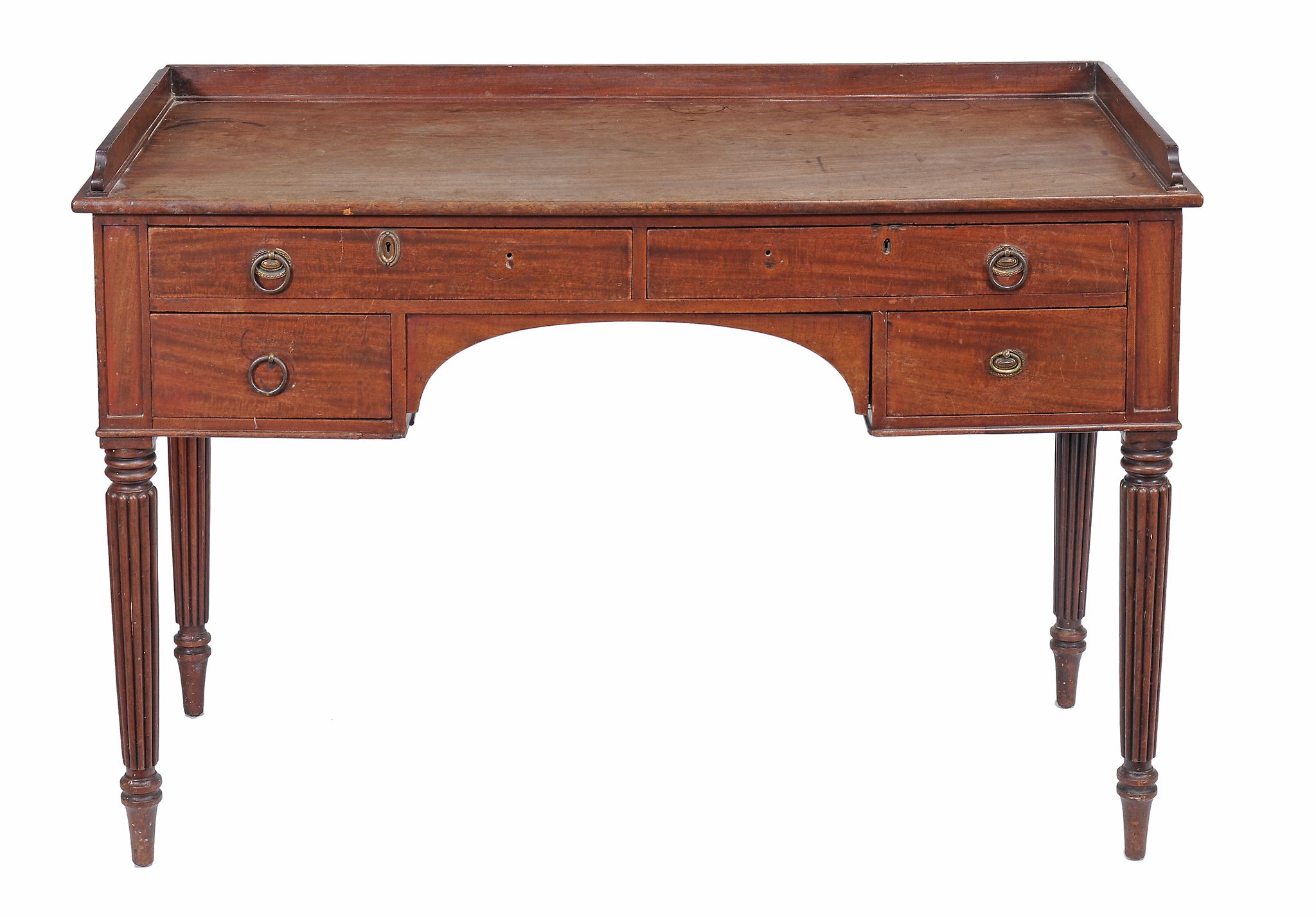 A George IV mahogany dressing table or desk, circa 1825  A George IV mahogany dressing table or