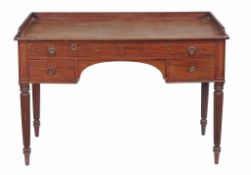 A George IV mahogany dressing table or desk, circa 1825  A George IV mahogany dressing table or